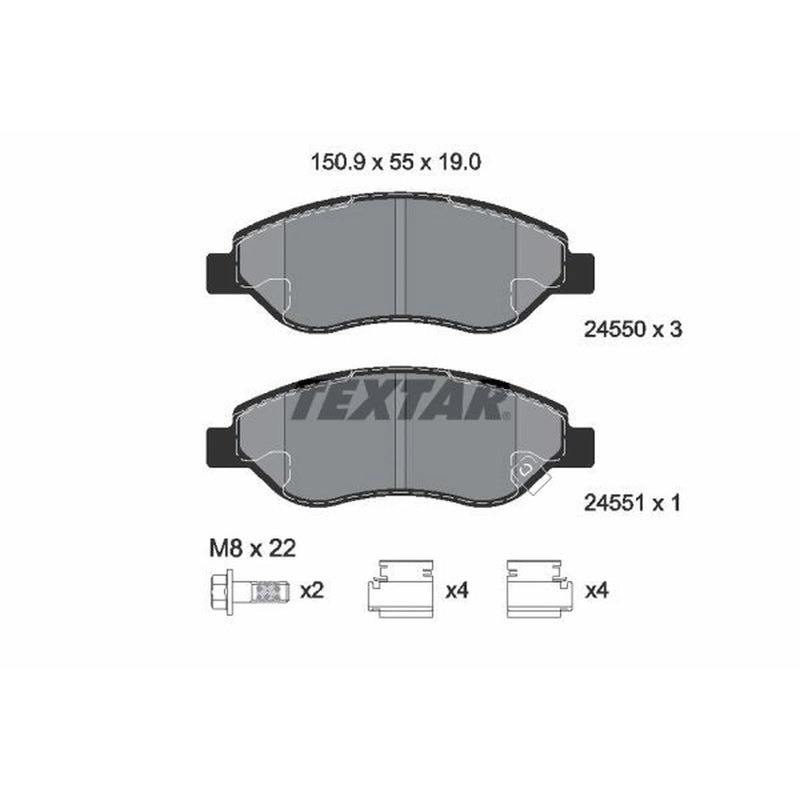 Textar Front Brake Pad Set 2455001