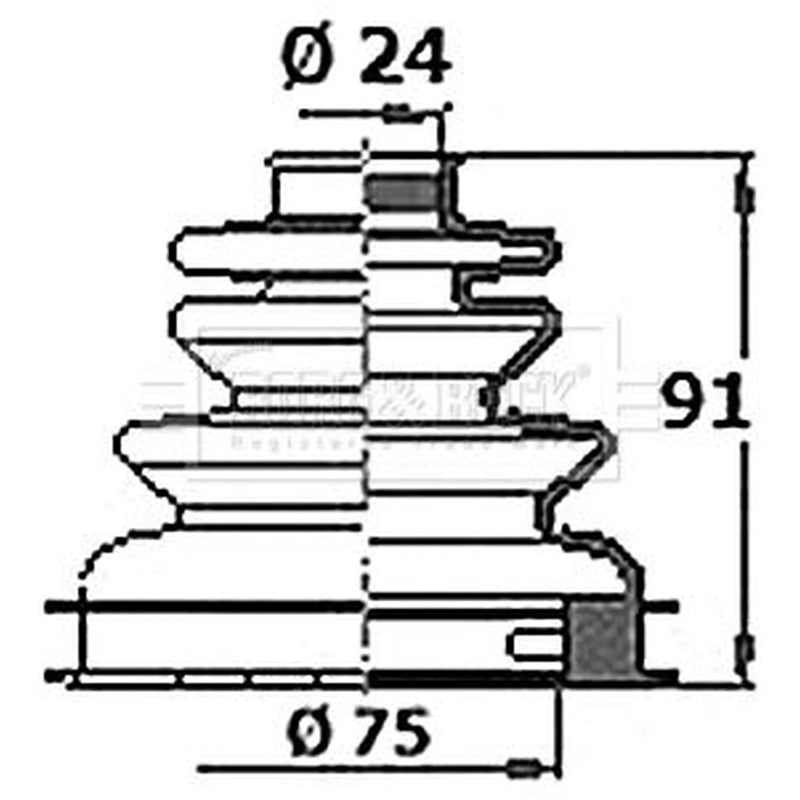 Borg & Beck Drive Shaft Bellow Kit Front Left BCB6413
