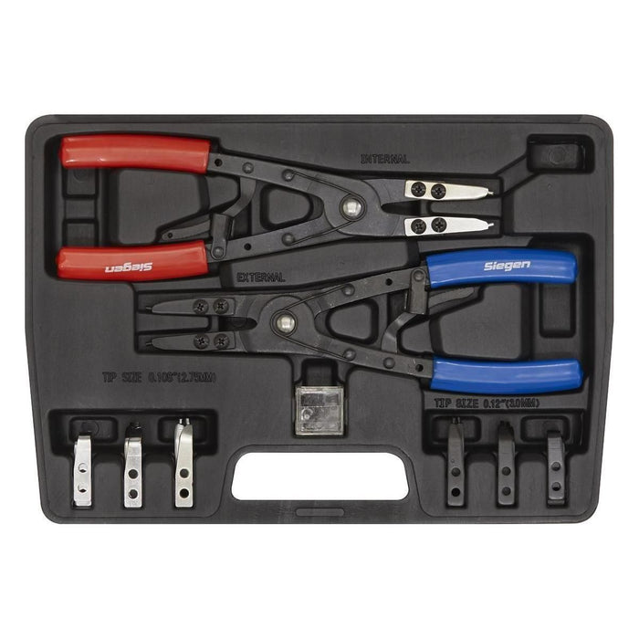 Sealey Circlip Pliers Set Internal/External 265mm S0553 Sealey  - Town Parts
