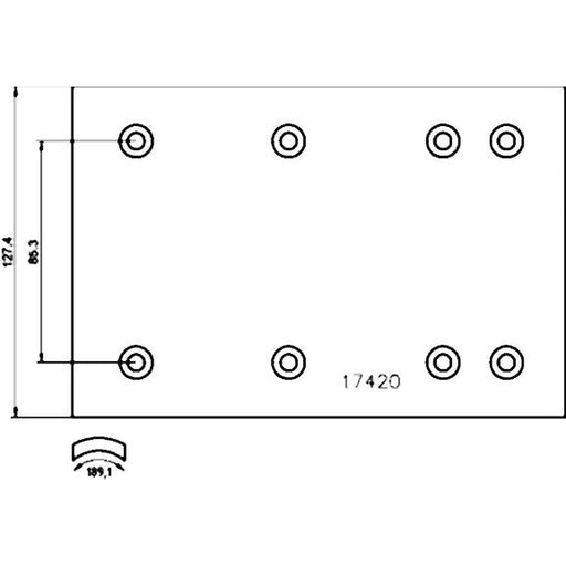 Textar Textar Cv Brake Lining Set 1742001 1742001