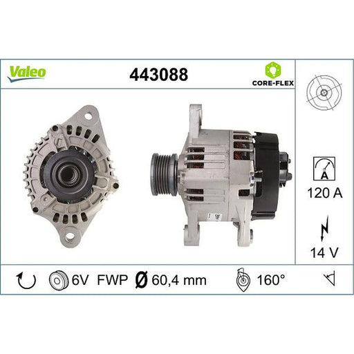 Valeo Car Alternator 12V 443088