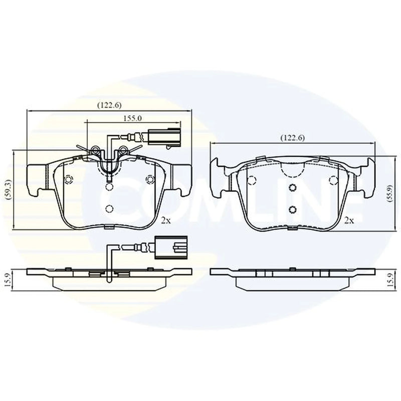Comline 4 x Rear Brake Pad Set CBP12426