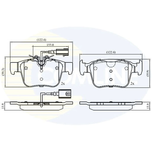 Comline 4 x Rear Brake Pad Set CBP12426