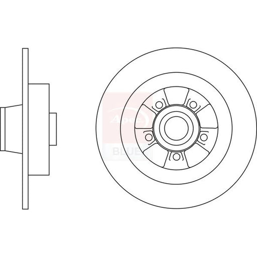 Apec 2 x Solid Rear Brake Discs SDK6835