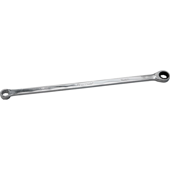 Sealey Extra-Long Double Ring Ratchet/Fixed Spanner 14mm (72T)