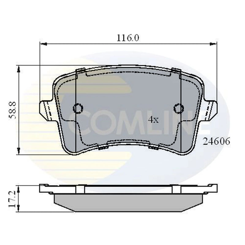 Comline 4 x Rear Brake Pad Set CBP01709