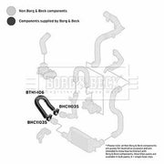 Borg & Beck Intercooler Turbo Charge Air Hose BTH1406