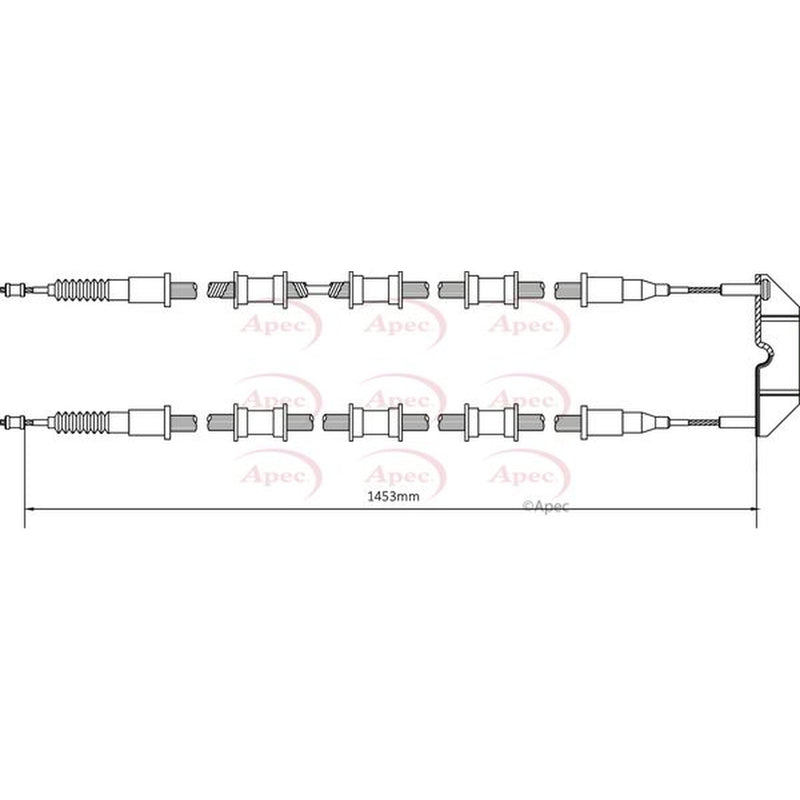 Apec Handbrake Cable Centre CAB1488