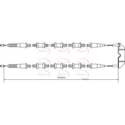 Apec Handbrake Cable Centre CAB1488