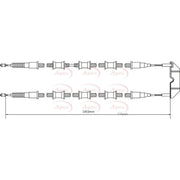 Apec Handbrake Cable Centre CAB1488