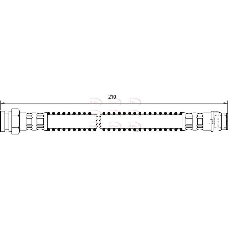 Apec Brake Hydraulic Hose Line Rear HOS3006