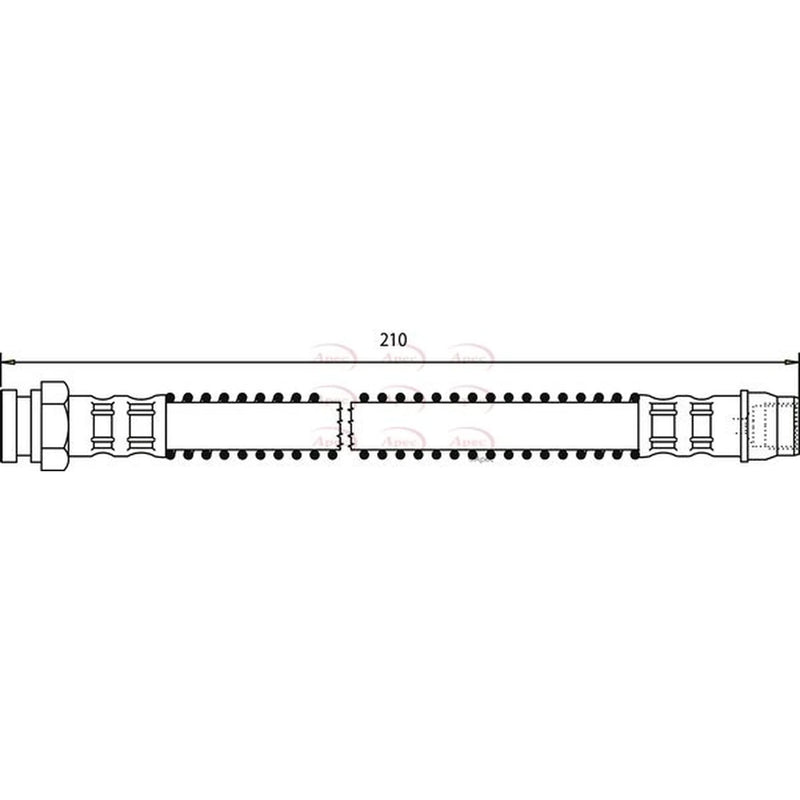 Apec Brake Hydraulic Hose Line Rear HOS3006