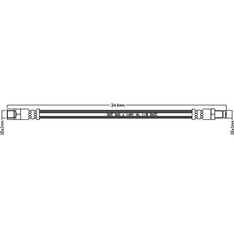 Juratek Brake Hydraulic Hose Line Rear JBH1210