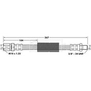 Borg & Beck Brake Hydraulic Hose Line Rear Left BBH6117