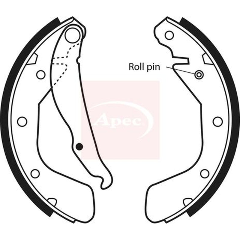 Apec Brake Shoe Set Axle Kit SHU494