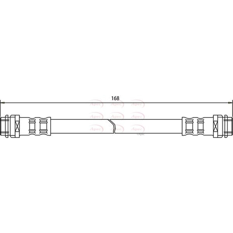 Apec Brake Hydraulic Hose Line Rear HOS3092