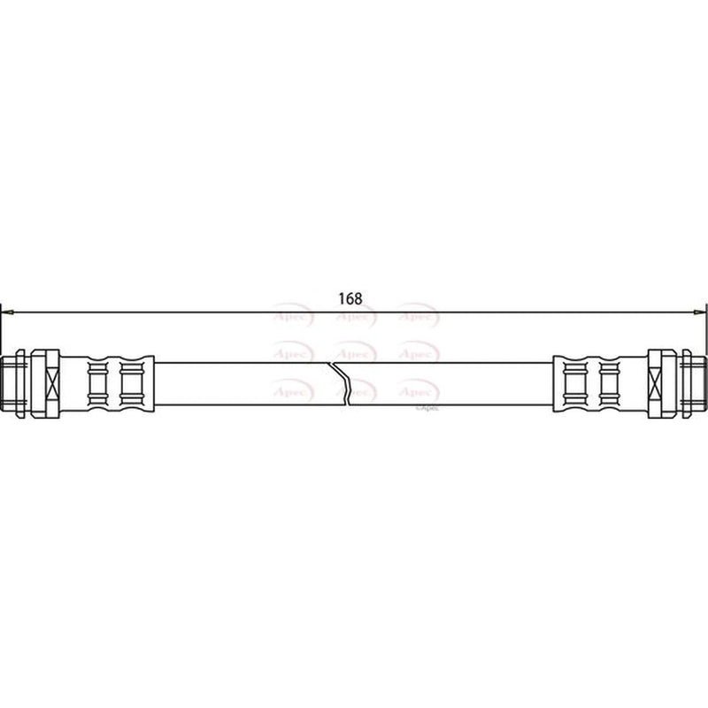 Apec Brake Hydraulic Hose Line Rear HOS3092
