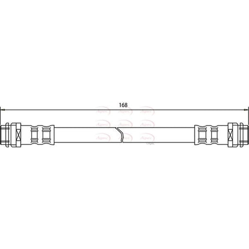 Apec Brake Hydraulic Hose Line Rear HOS3092