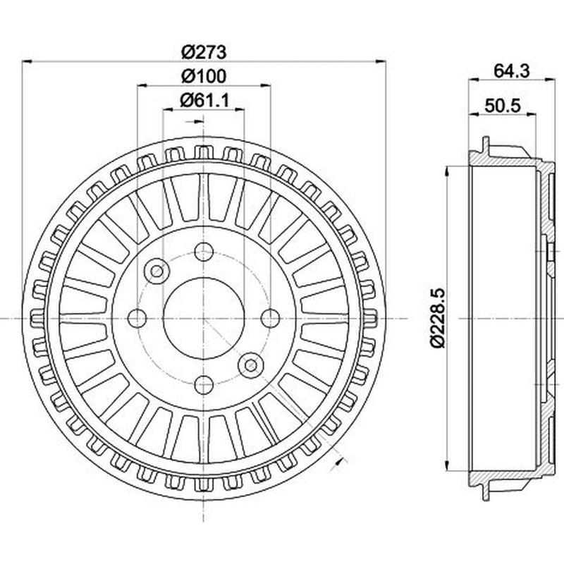 Mintex Brake Drum Assembly Rear MBD409