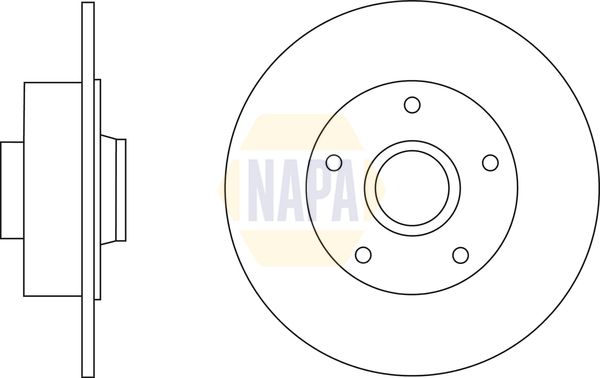 NAPA Front Vented & Rear Vented Brake Discs & Pads fits DACIA MITSUBISHI NISSAN