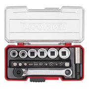 Teng Tools Socket Set 19 Pieces 1/4" Drive with Belt Clip