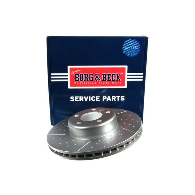 Borg & Beck 2 x Perforated/Vented Front Brake Discs BBD7012S