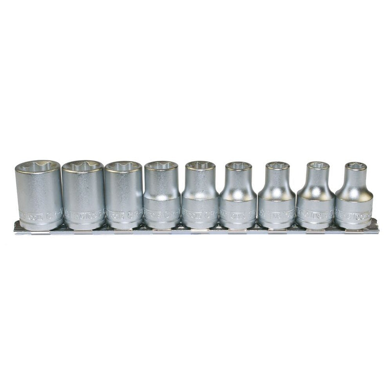 Teng Tools Socket Clip Rail Set 9 Pieces 1/2" Drive