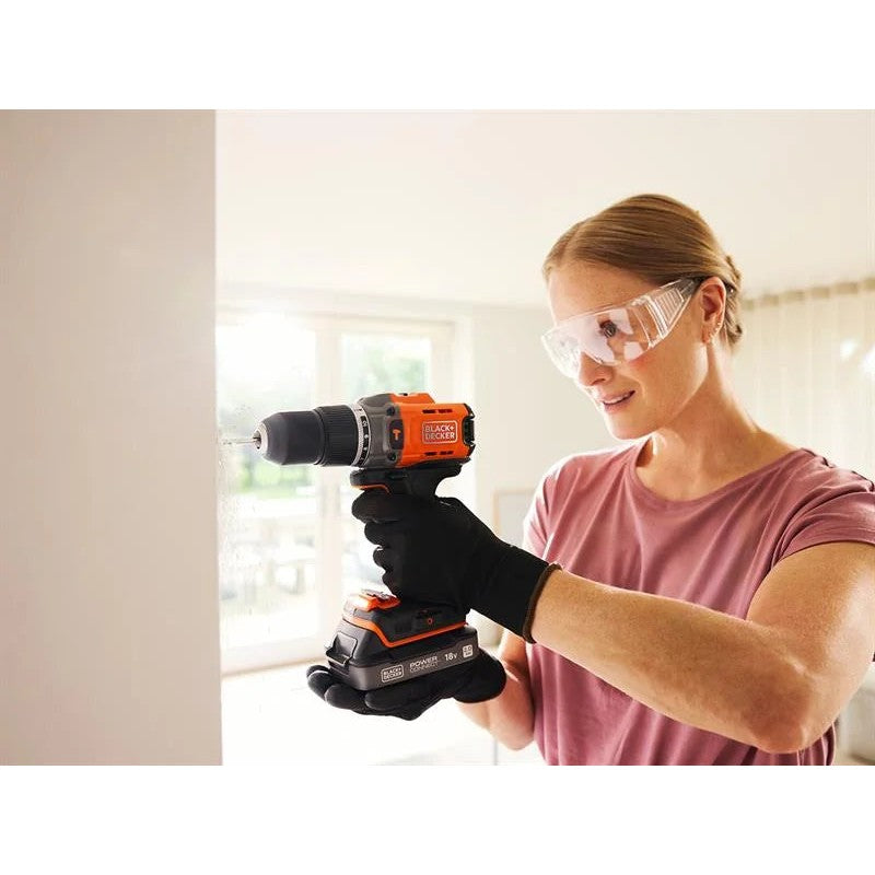 Black + Decker BCD383D1XK POWERCONNECT™ Hammer Drill 18V 1 x 2.0Ah Li-ion