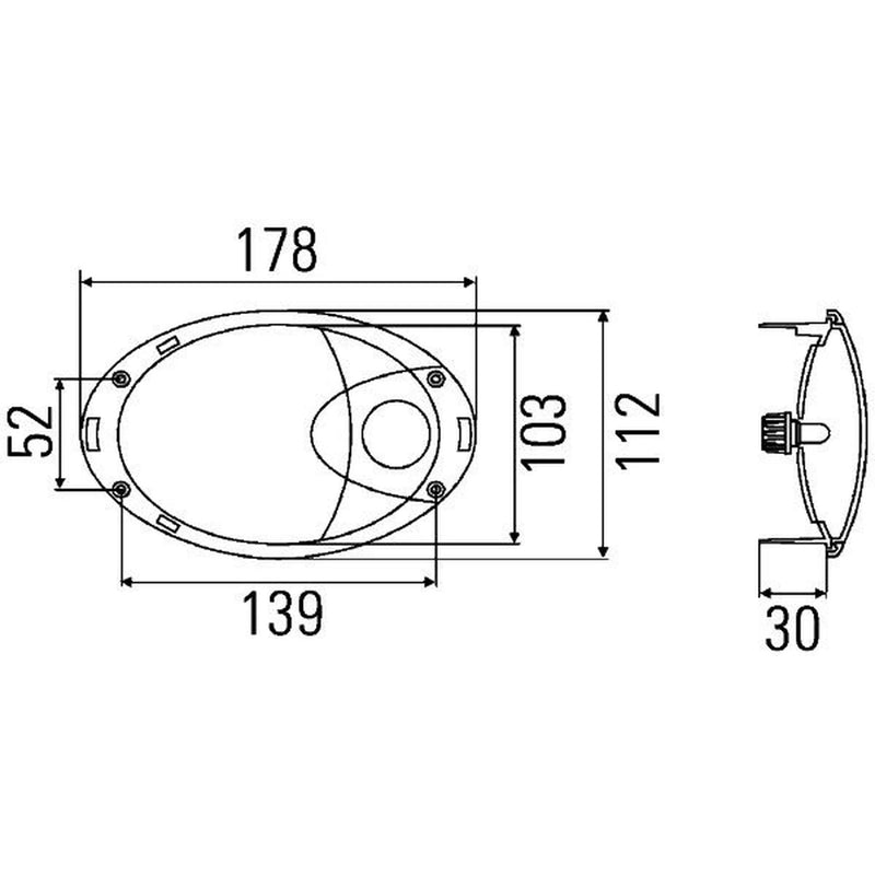 Hella Interior Lamp MG12 2JA Interior 2JA 009 294-001 2JA 009 294-001