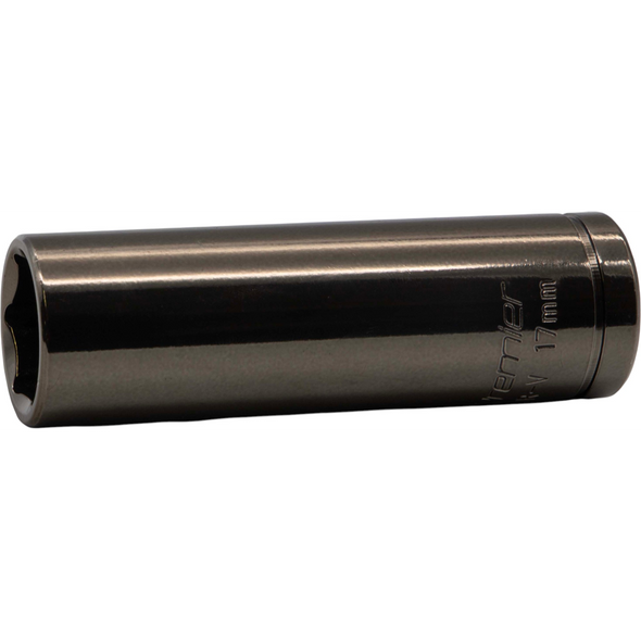 Sealey 1/2"Dr Coloured Socket 17mm (Black/Pearl)