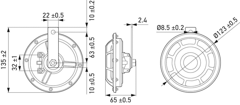 Hella 3AG 003 399-801 Signal Horn