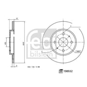Febi 2 x Solid Rear Brake Discs 198932