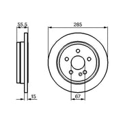 Bosch Rear Brake Discs 0 986 478 469