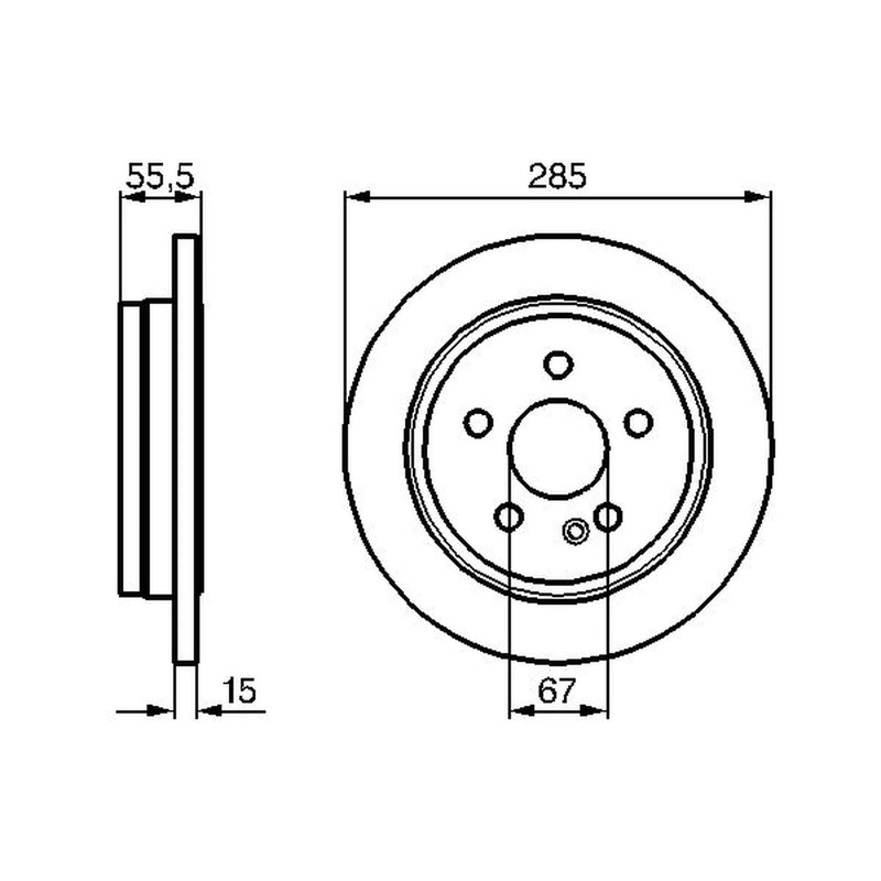Bosch Rear Brake Discs 0 986 478 469
