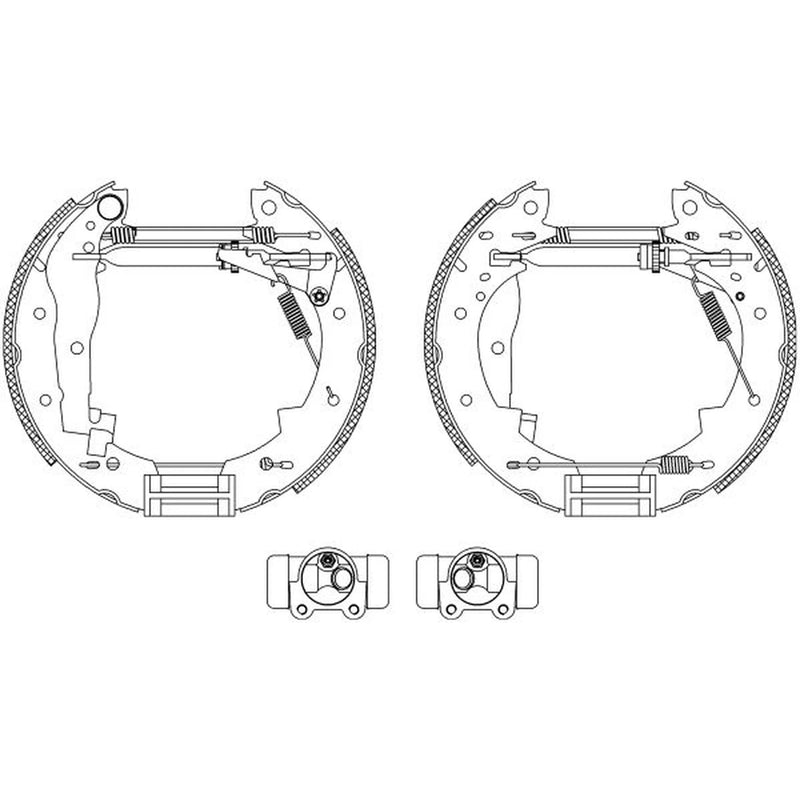 Mintex Brake Shoe Set Axle Kit MSP071