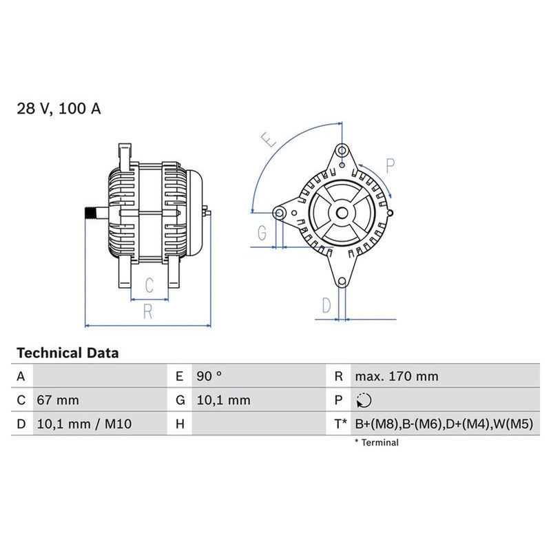Bosch Car Alternator 12V 0 986 084 180 OE 1516176 1525447 1774593 239505 571474