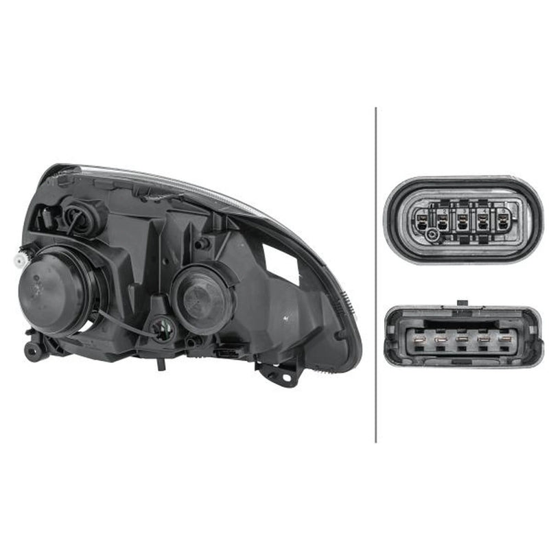 Hella Headlight Headlamp D2S/H7 Left 1DL 008 461-791