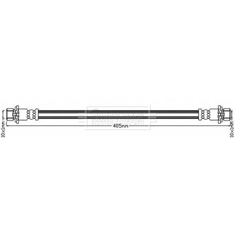 Borg & Beck Brake Hydraulic Hose Line Rear Lef BBH8062
