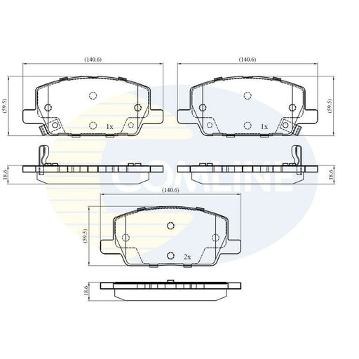 Comline 4 x Front Brake Pad Set CBP32437
