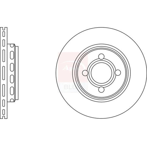 Apec 2 x Vented Front Brake Discs SDK6887