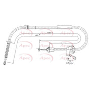 Apec Handbrake Cable Right Rear CAB1676