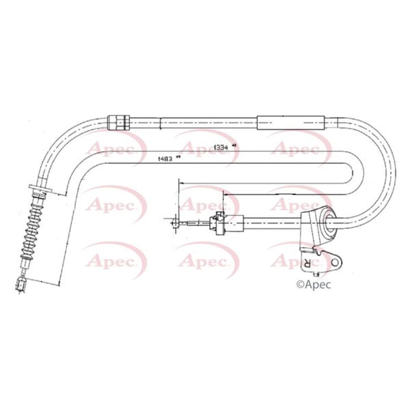 Apec Handbrake Cable Right Rear CAB1676