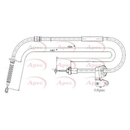 Apec Handbrake Cable Right Rear CAB1676