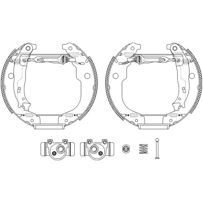 Mintex Brake Shoe Set Axle Kit MSP277