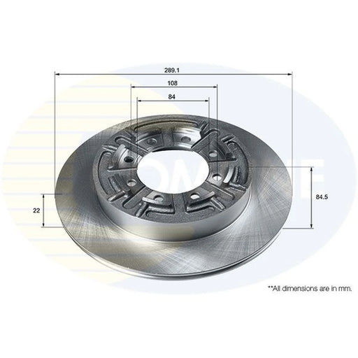 Comline 2 x Solid Rear Brake Discs ADC9108