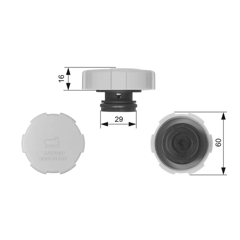Gates Coolant Expansion Tank Cap RC231