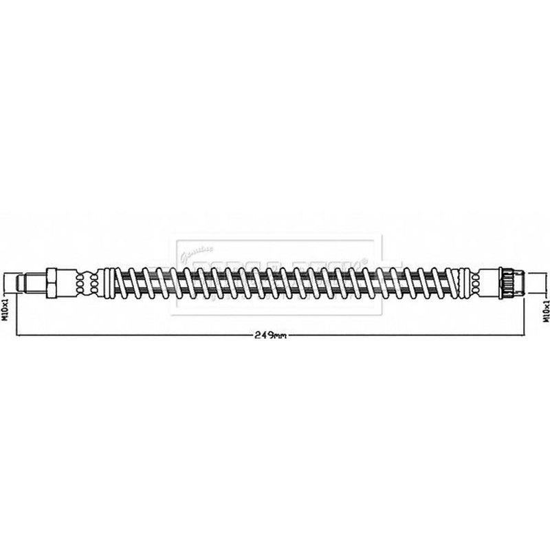 Borg & Beck Brake Hydraulic Hose Line Rear Left BBH8480