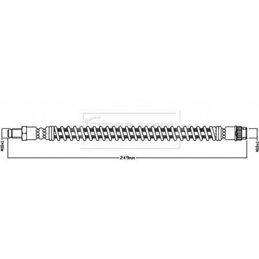 Borg & Beck Brake Hydraulic Hose Line Rear Left BBH8480