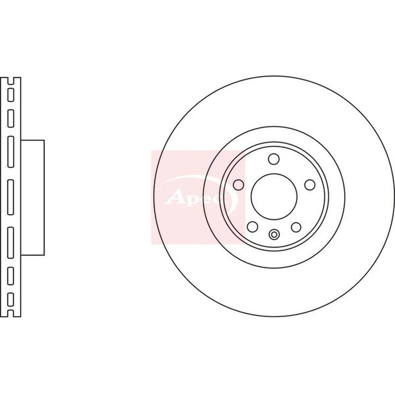 Apec 2 x Vented Front Brake Discs DSK3205