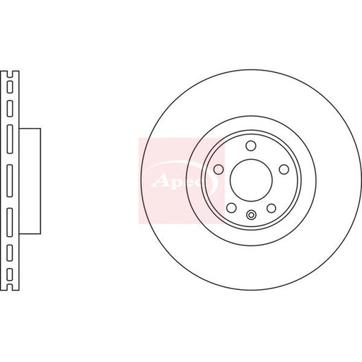 Apec 2 x Vented Front Brake Discs DSK3205
